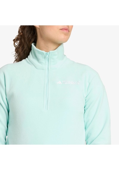 Adidas Multi Essentials 1-2 Zip Fleece Kadın Mavi Yürüyüş Polar Jm3118