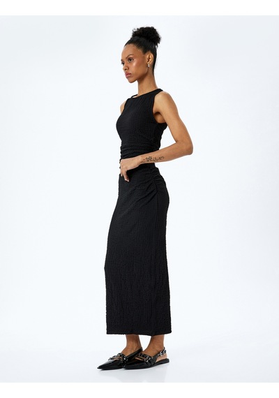 Koton Slim Fit Dokulu Drape Detaylı Yüksek Bel Kalem Etek Siyah 5sak10002uk Siyah Koton Slim Fit Dokulu Drape Detaylı Yüksek Bel Kalem Etek Siyah 5sak10002uk Siyah