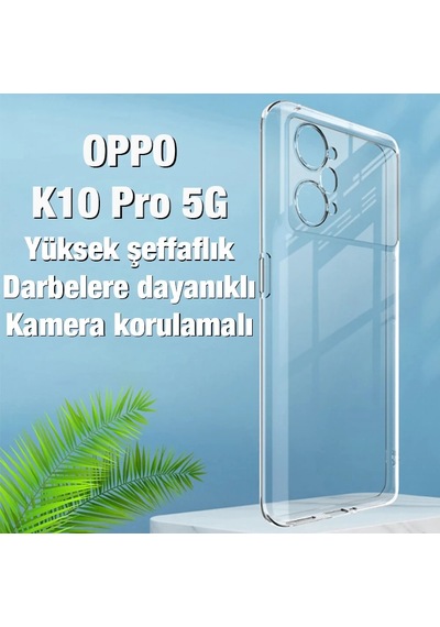 Ally Oppo K10 Pro 5g Kılıf Kamera Korumalı Ultra İnce Şeffaf Silikon Kılıf- 5775 Mh-hs3219-0866