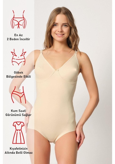 Ten Mı Emay 2821 Balenli Double Boy Slip Lazer Korse Ten