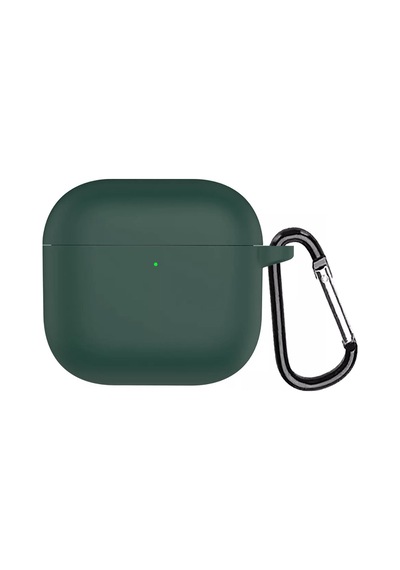 Microsonic Apple Uyumlu AirPods 4 Kılıf Askılı Mat Silikon Koyu Yeşil