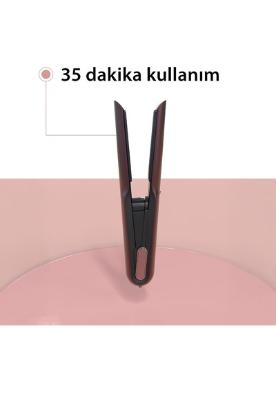 Shd-1742 Kablosuz Mini Saç Düzleştirici Type-c Hızlı Şarj Seramik Plaka Kademeli Isı Ayarı Taşınabilir Otomatik Kapanma