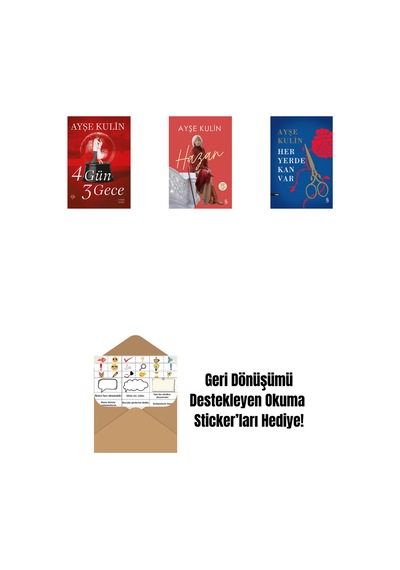 4 Gün 3 Gece + Hazan + Her Yerde Kan Var Ciltli + Okuma Sticker'ları