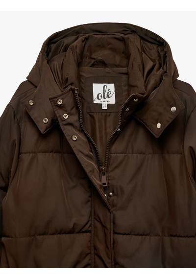 Koton Kapüşonlu Çıtçıt Düğmeli Fermuarlı Oversize Şişme Mont Kahverengi 5wal00011ıw Kahve Koton Kapüşonlu Çıtçıt Düğmeli Fermuarlı Oversize Şişme Mont Kahverengi 5wal00011ıw Kahve