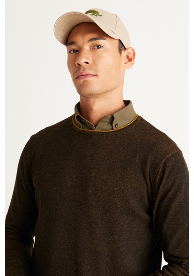 AC&Co / Altınyıldız Classics Erkek Sıyah-hardal Standart Fit Normal Kesim Bisiklet Yaka Pamuklu Triko Kazak Siyah - Hardal AC&Co / Altınyıldız Classics Erkek Sıyah-hardal Standart Fit Normal Kesim Bisiklet Yaka Pamuklu Triko Kazak Siyah - Hardal