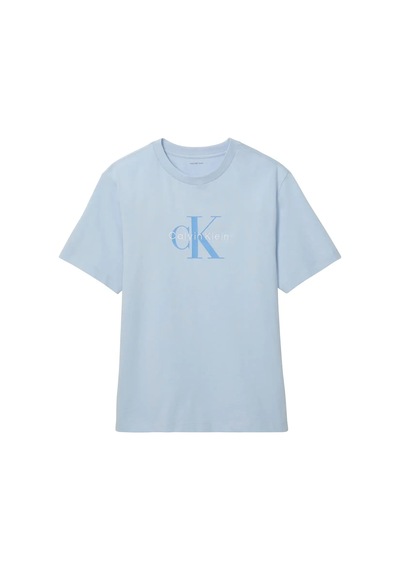 Calvin Klein Ss Hero Monologo Tee, C1o, M Mavi Erkek T-shirt