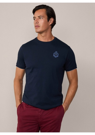 Hackett Koyu Lacivert Erkek %100 Pamuk Slim Fit T-shirt Hm500846