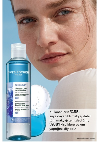 Yves Rocher Tüm Ciltler, Çift Fazlı/yoğun Makyaja Özel, Rahatlatıcı Göz Makyaj Temizleyici-pur Bleuet-200ml