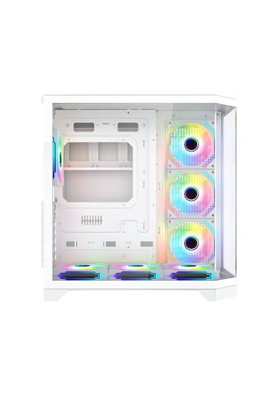 F-7 Edge 7x Argb Pwm Fan Beyaz Atx Akvaryum Gaming Kasa Oyuncu Kasası