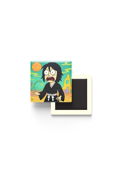Rukia Kuchiki - 9x9 Cm Baskılı Kare Buzdolap Magneti