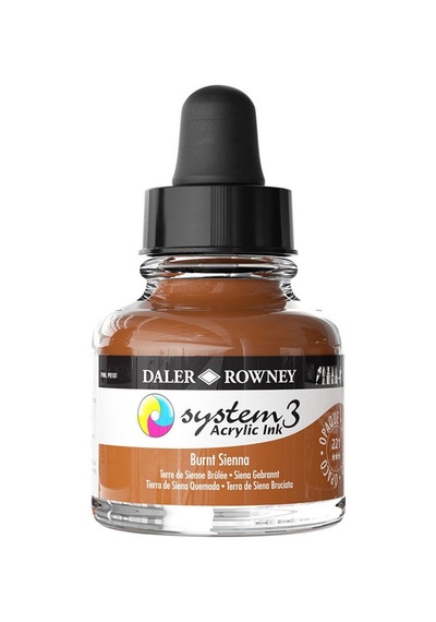 Daler Rowney System 3 Akrilik Mürekkep 29.5Ml 221 Burnt Sienna