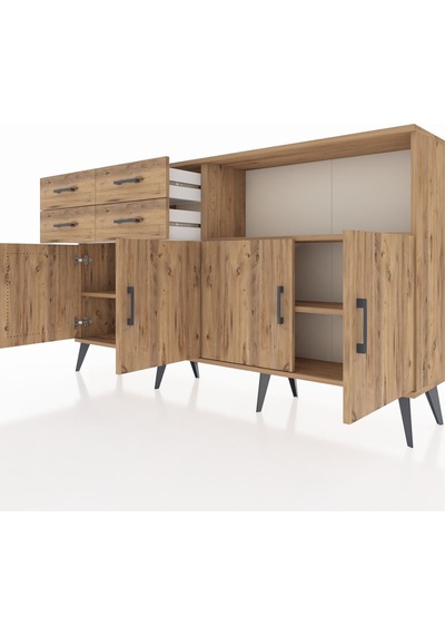 Arges Konsol 4 Raflı 4 Çekmeceli 4 Kapaklı 176x30x99 Çam-çam Atlas Çam - Atlas Çam Arges Konsol 4 Raflı 4 Çekmeceli 4 Kapaklı 176x30x99 Çam-çam Atlas Çam - Atlas Çam