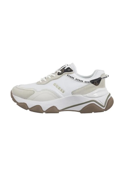 Guess Mıcola-haki Çizgili Kadın Sneaker-fl7mıcfal12-2 Beyaz-haki