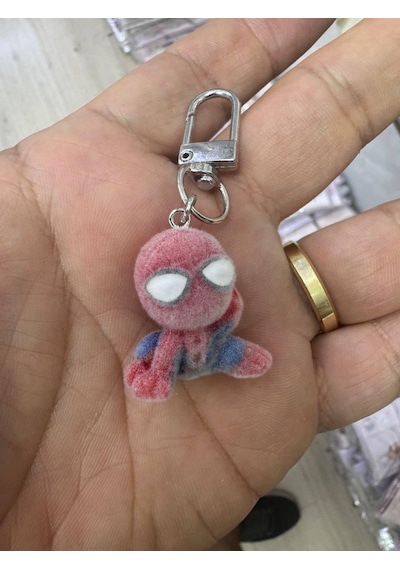 Spider-man Sevimli Mini Peluş Charm Anahtarlık Çanta Süsü Hediye Aksesuarı