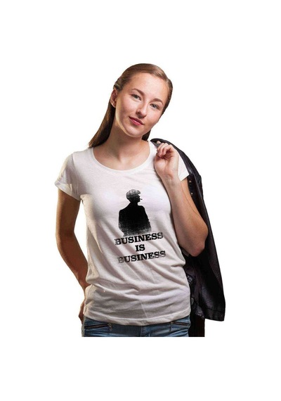 Peaky Blinders Business Is Business Kadın Beyaz Tshirt