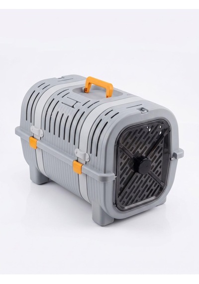 Kedi Taşıma Çantası Plastik Kafes Kilitlenebilir Kapaklı Havalı Taşıma Kabı Kedi Köpek Taşıma Box Güvenli P