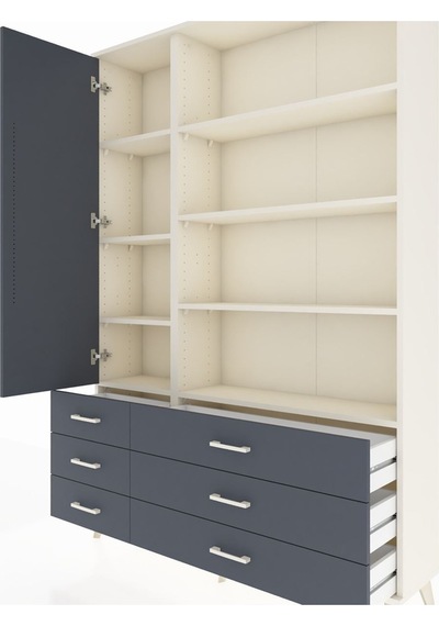 Arges Dolap 8 Raflı 6 Çekmeceli Tek Kapaklı 132x30x195 Aytaşı-antrasit/antrasit Antrasıt/antrasıt Arges Dolap 8 Raflı 6 Çekmeceli Tek Kapaklı 132x30x195 Aytaşı-antrasit/antrasit Antrasıt/antrasıt