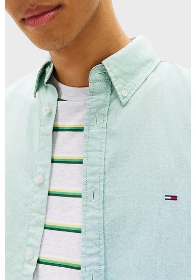Tommy Jeans Erkek Gömlek Dm0dm21298 L5y Yeşil Yeşil