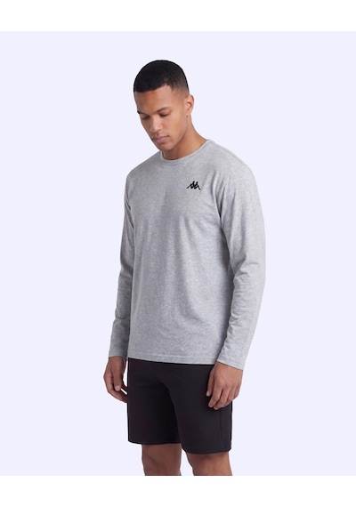 Kappa Axel Erkek Gri Regular Uzun Kollu Tişört