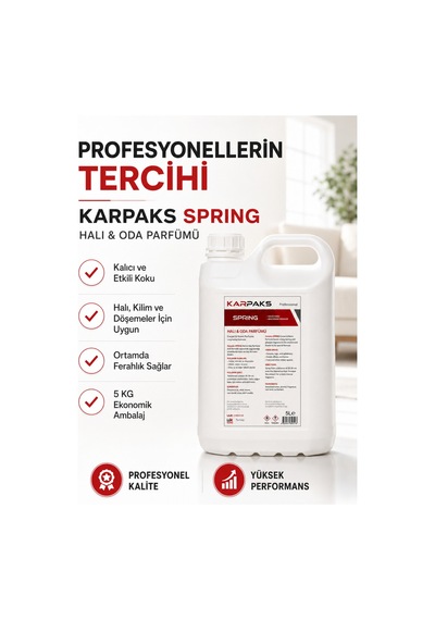 Spring Halı Ve Oda Parfümü 5 L Kalıcı Ferah Koku Profesyonel Kullanım Bahar Esintisi
