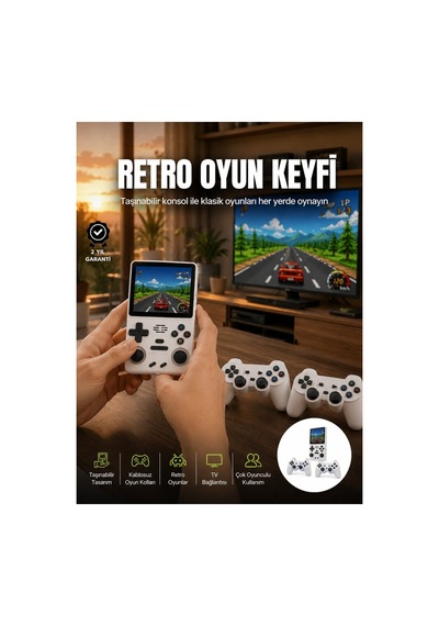 Taşınabilir El Konsolu Kablosuz Gamepadli Yeni Nesil - Hs08379536-6361 Renkli