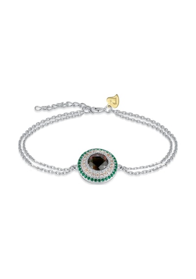 Brezza Lusso Jewelry Sultanit Zümrüt Taşlı Işıltılı Endam Kadın Gümüş Bileklik