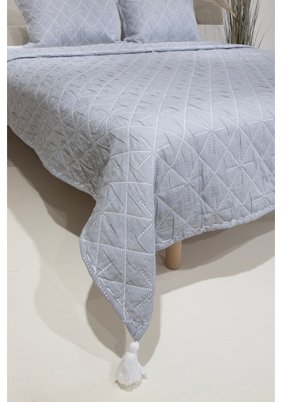 Koza Home Stella Lacivert Çift Kişilik Baklava Desenli Yatak Örtüsü 230x250 Lacivert