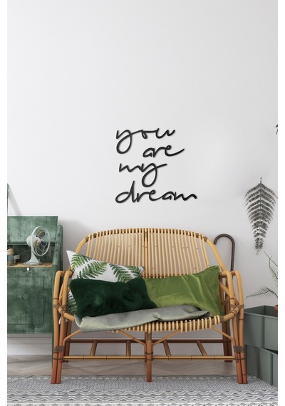 You Are My Dream Metal Duvar - Siyah