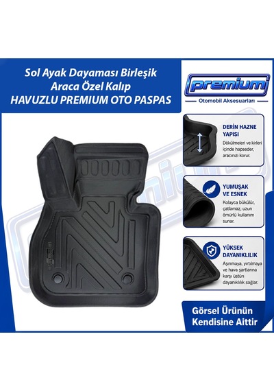 Bmw X1 Paspas Araca Özel F48 Paspas 2015 - 2022 Arası Derin Havuzlu Premium Oto Paspas