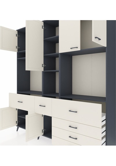 Hyperion Dolap 10 Raflı 6 Çekmeceli 8 Kapaklı 220x44x243 Antrasit-aytaşı/aytaşı Aytası/aytası Hyperion Dolap 10 Raflı 6 Çekmeceli 8 Kapaklı 220x44x243 Antrasit-aytaşı/aytaşı Aytası/aytası
