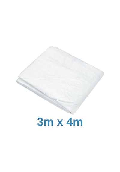 Evkar 3x4 Metre Su Geçirmez Pullu Çadır Branda Tente Yağmurluk Gölgelik 3x4m - Beyaz