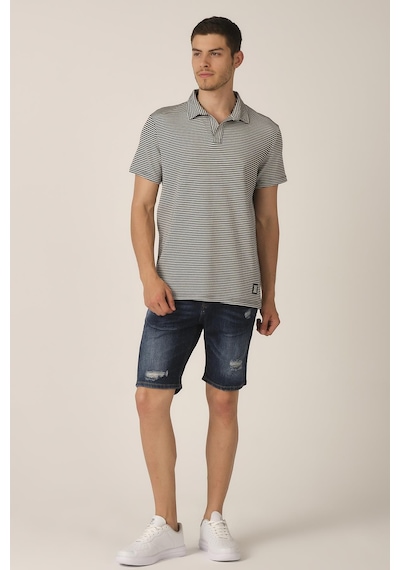 Alexander Gardi Alexandergardı Düğmesiz Polo Yaka T-shirt E21-84000 Turuncu