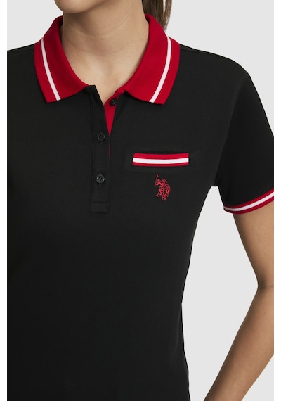 U.s. Polo Assn. Kadın Siyah Tişört Basic 50323455-vr046