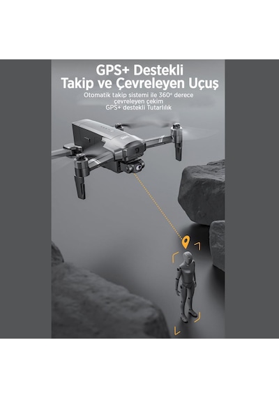 SJRC F22 S2 Pro+ 4K Kameralı Drone Seti - 6KM Menzil+Çarpışma Sensörü+40 Dakika Uçuş Süresi+Çanta+EIS Gimbal