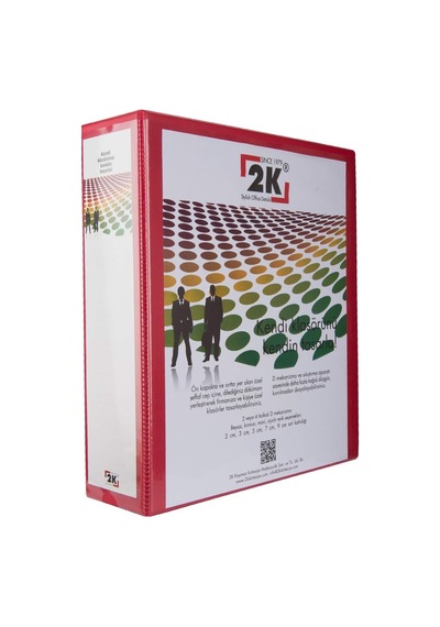 Evrak Sunum Tanıtım Firma Klasörü A4 Pvc 7 Cm 2 Halkalı 520 Yaprak Kapasiteli Ring Binder File 27,5x32 Cm. Kırmız