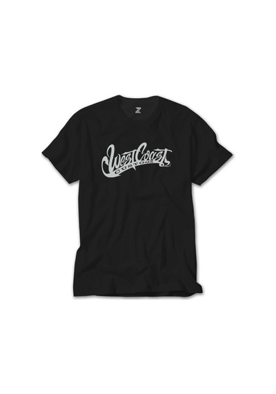 West Coast Customs Text Siyah Tişört Siyah