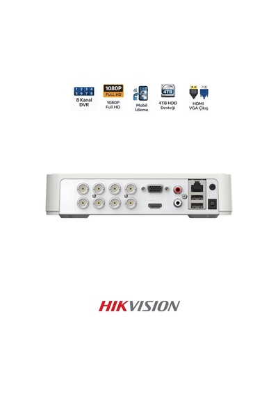 Ds-7108hghı-m1 8 Kanal Dvr 10 Ip Kamera Destekli Kayıt Cihazı