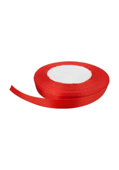 Saten Kurdele Ince 6 Mm - 240 Metre Kırmızı