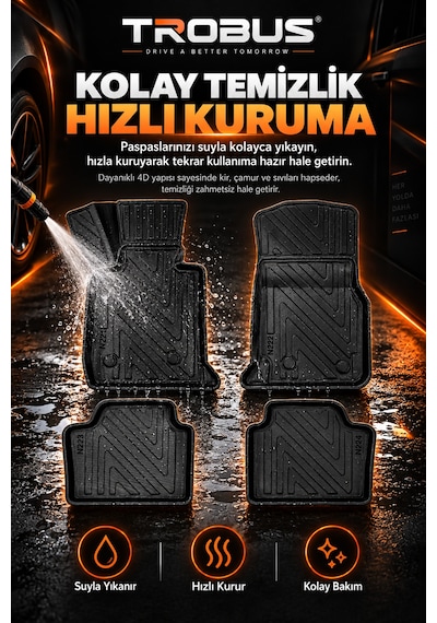 Bmw 4 Serisi F33 Cabrio 2017 Karbon Desenli Premium 3d Havuzlu Oto Paspas 4 Parça