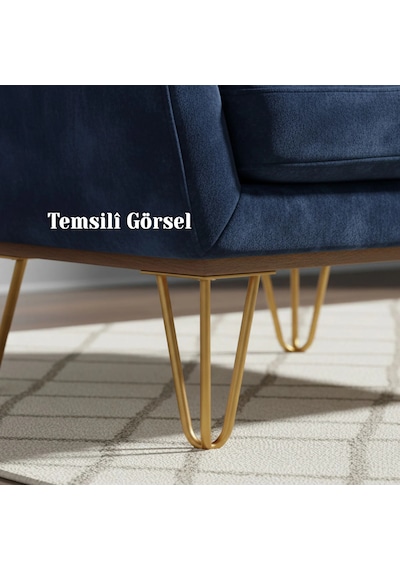 Ratemo Gold Firkete Mobilya Ayağı 15 Cm - 3 Kollu Koltuk, Kanepe Ve Tv Ünitesi Ayağı 4'lü Set - Vidalar Dahil Altın