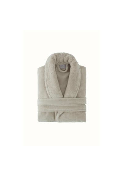 Soley Hermoso %100 Pamuk Ultra Yumuşak Unisex Bornoz Bej