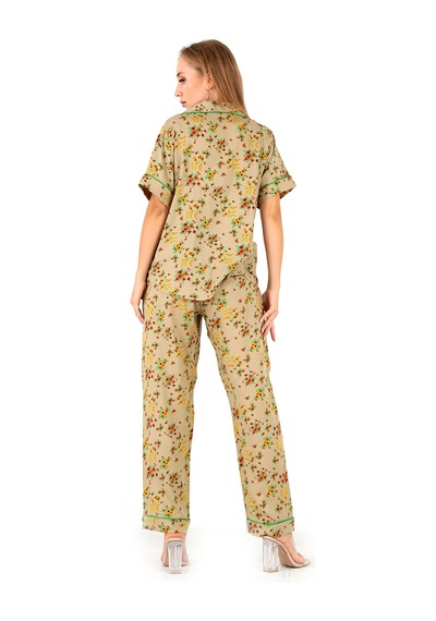 Doremi Floral Kısa Kollu Kadın Pijama Takım Çok Renkli