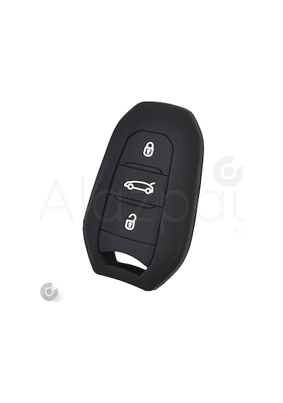 Peugeot 208 308 508 2008 3008 5008 Renkli Silikon Anahtar Kılıfı Siyah - 1 Adet
