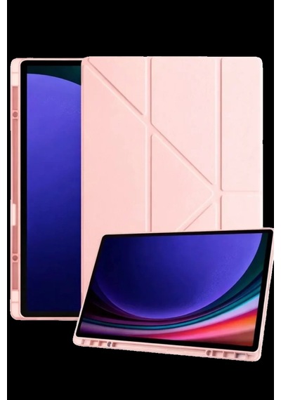 Samsung Samsung Uyumlu Galaxy Tab A11 Kalemlikli Mars Tablet Kılıfı - Rose Gold Klasik
