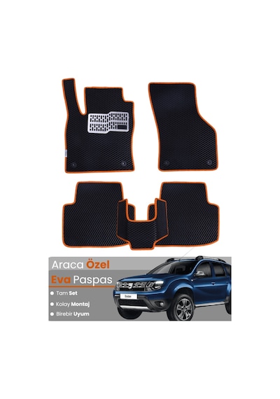 Dacia Duster 2009-2017 Uyumlu Eva Paspas Tam Set Araca Özel,su Geçirmez,kolay Montaj 363