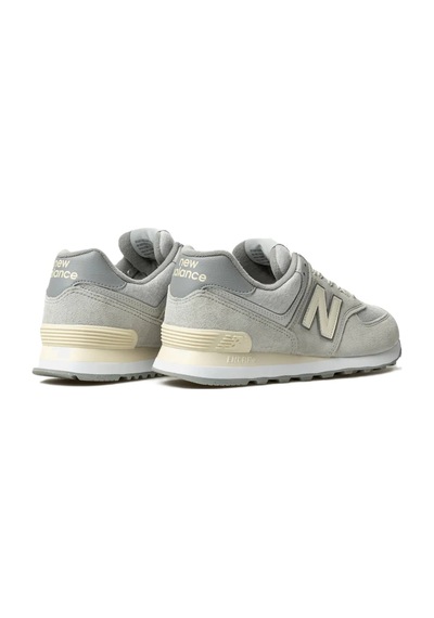 New Balance 574 Unisex Gray Leather Sneaker Günlük Hakiki Deri Spor Ayakkabı Gri Gri