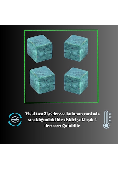 Perlotus İtaly Serisi 350 Cc Kristal Viski Bardağı Granit Viski Taşı Seti Premium Hediye Kutulu Şeffaf
