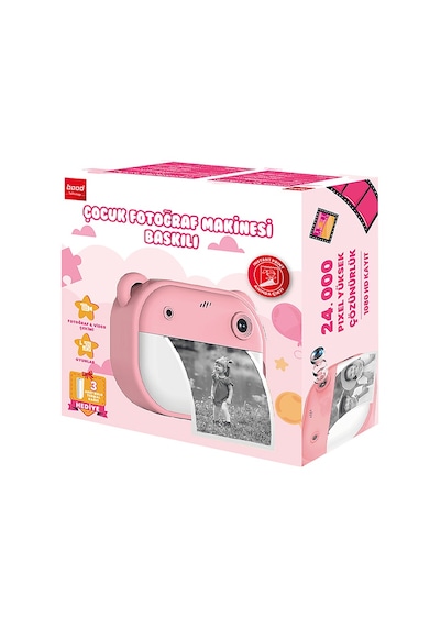 Bood B09QLTYMBH Çocuk Baskılı Fotoğraf Makinesi