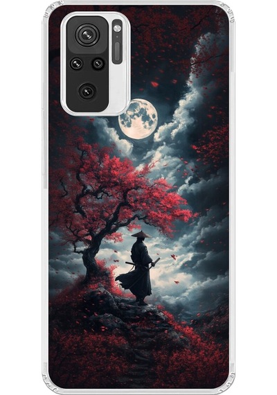 Xiaomi Redmi Note 10 Uyumlu Şeffaf Kılıf Samurai 2 Tasarımlı