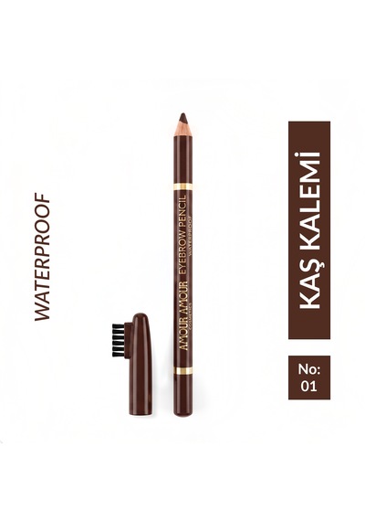 Waterproof Kaş Kalemi & Fırçası No:01 Kahverengi Doğal Dolgunlaştırıcı Suya Dayanıklı Doğal Kahve
